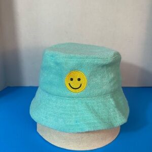 American Needle Teal Bucket Hat with Smiley Patch